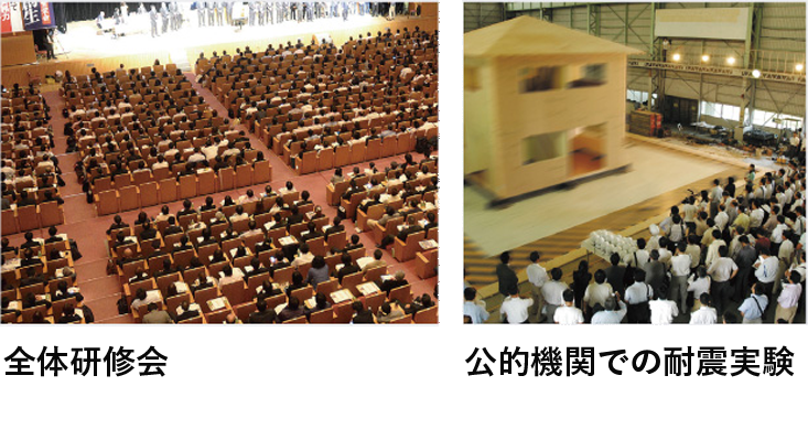 全体研修会と公的機関での耐震実験