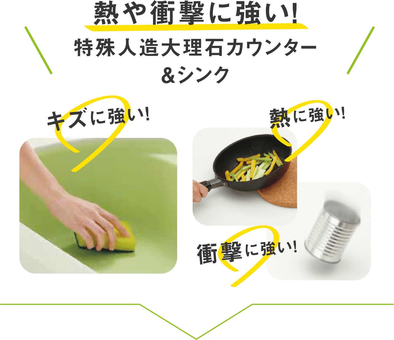 特殊人造大理石カウンター＆シンク